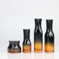 High-grade Cosmetic Gradient green Square glass bottles/jars with good price